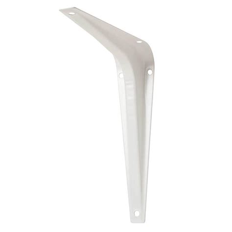 home depot white metal bracket|metal bracket with screw holes.